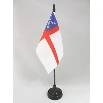 DRAPEAU DE TABLE COLLÈGE ÉPISCOPAL 15x10cm - PETIT DRAPEAUX DE BUREAU CATHOLIQUE 10 x 15 cm
