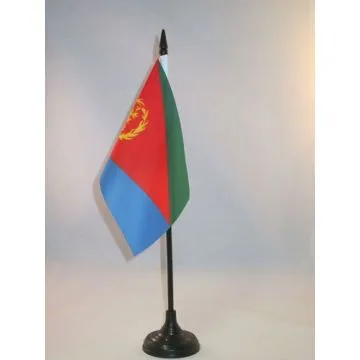 DRAPEAU DE TABLE ERYTHRÉE 15x10cm - PETIT DRAPEAUX DE BUREAU ÉRYTHRÉEN 10 x 15 cm
