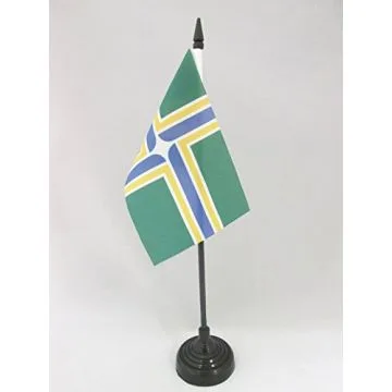 DRAPEAU DE TABLE PORTLAND CITY 15x10cm - PETIT DRAPEAUX DE BUREAU OREGON - USA 10 x 15 cm