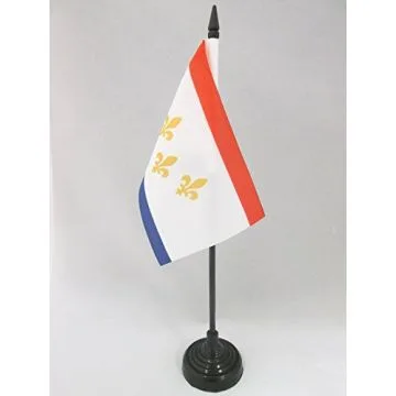 DRAPEAU DE TABLE NOUVELLE-ORLÉANS 15x10cm - PETIT DRAPEAUX DE BUREAU NEW ORLEANS - LOUISIANE 10 x 15 cm