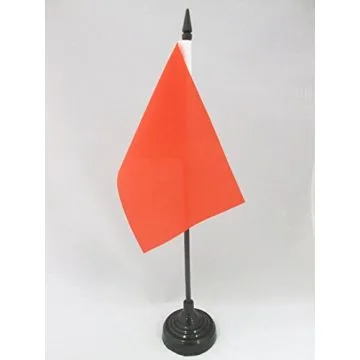 DRAPEAU DE TABLE UNICOLORE ROUGE 15x10cm - PETIT DRAPEAUX DE BUREAU DE COULEUR ROUGE 10 x 15 cm