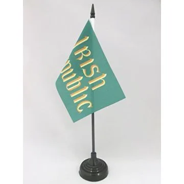 DRAPEAU DE TABLE RÉPUBLIQUE D\'IRLANDE 15x10cm - PETIT DRAPEAUX DE BUREAU IRLANDAIS - EIRE 10 x 15 cm