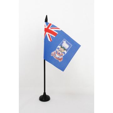 DRAPEAU DE TABLE ÎLES MALOUINES 15x10cm - PETIT DRAPEAUX DE BUREAU DES MALOUINES - ROYAUME-UNI 10 x 15 cm