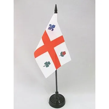 DRAPEAU DE TABLE MONTRÉAL 15x10cm - PETIT DRAPEAUX DE BUREAU CANADIEN - CANADA 10 x 15 cm