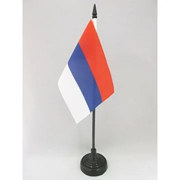DRAPEAU DE TABLE SERBIE CIVIL 15x10cm - PETIT DRAPEAUX DE BUREAU SERBE 10 x 15 cm