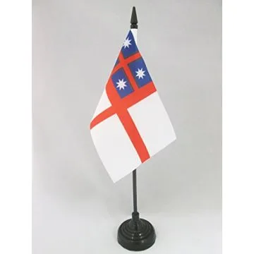 DRAPEAU DE TABLE CONFÉDÉRATION DES TRIBUS UNIES DE NOUVELLE-ZÉLANDE 15x10cm - PETIT DRAPEAUX DE BUREAU NÉO-ZÉLANDAIS 10 x 15 cm