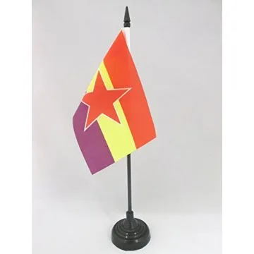 DRAPEAU DE TABLE ESPAGNOL RÉPUBLICAIN ARMÉE POPULAIRE 15x10cm - PETIT DRAPEAUX DE BUREAU ESPAGNE RÉPUBLICAINE 10 x 15 cm