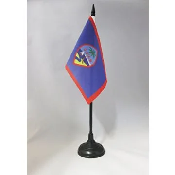 DRAPEAU DE TABLE GUAM 15x10cm - PETIT DRAPEAUX DE BUREAU AMÉRICAIN 10 x 15 cm