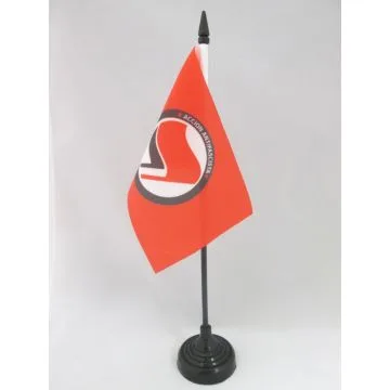 DRAPEAU DE TABLE ACCION ANTIFACISTA 15x10cm - PETIT DRAPEAUX DE BUREAU ACTION ANTIFACHISTE 10 x 15 cm