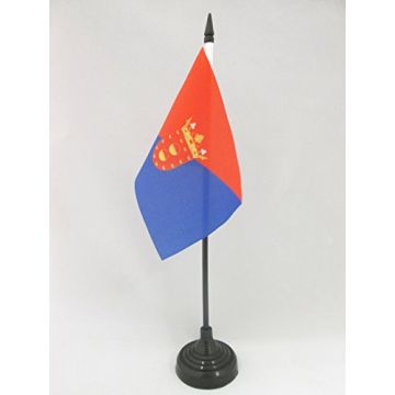 DRAPEAU DE TABLE LANZAROTE 15x10cm - PETIT DRAPEAUX DE BUREAU LANCEROTTE - LAS PALMAS - CANARIES 10 x 15 cm