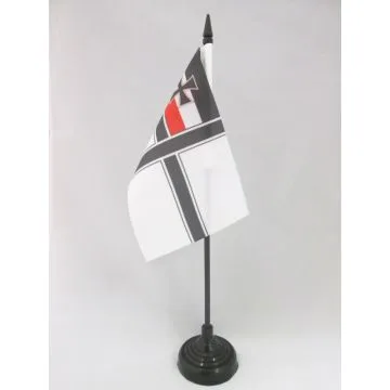 DRAPEAU DE TABLE ALLEMAGNE WWI SANS ÉCUSSON 15x10cm - PETIT DRAPEAUX DE BUREAU ALLEMAND DE GUERRE 10 x 15 cm