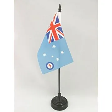 DRAPEAU DE TABLE AUSTRALIE ROYAL AIR FORCE ENSIGN 15x10cm - PETIT DRAPEAUX DE BUREAU FORCE AÉRIENNE ROYALE AUSTRALIENNE 10 x 15 cm