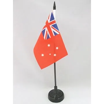 DRAPEAU DE TABLE AUSTRALIE RED ENSIGN 15x10cm - PETIT DRAPEAUX DE BUREAU PAVILLON MARCHAND AUSTRALIEN 10 x 15 cm