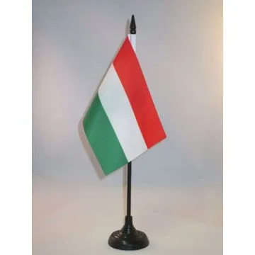 DRAPEAU DE TABLE HONGRIE 15x10cm - PETIT DRAPEAUX DE BUREAU HONGROIS 10 x 15 cm