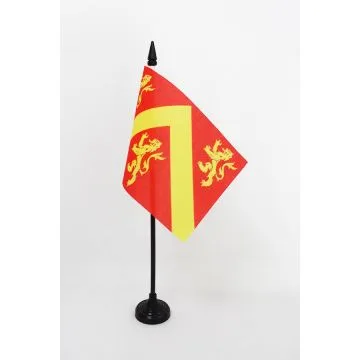 DRAPEAU DE TABLE COMTÉ DE L\'ANGLESEY 15x10cm - PETIT DRAPEAUX DE BUREAU GALLOIS DE L\'ANGLESEY - PAYS DE GALLES 10 x 15 cm