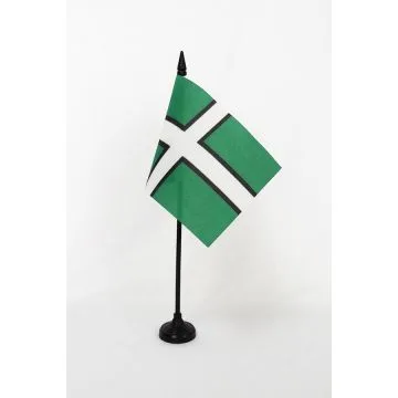 DRAPEAU DE TABLE COMTÉ DE DEVON 15x10cm - PETIT DRAPEAUX DE BUREAU COUNTY OF DEVON - ANGLETERRE 10 x 15 cm