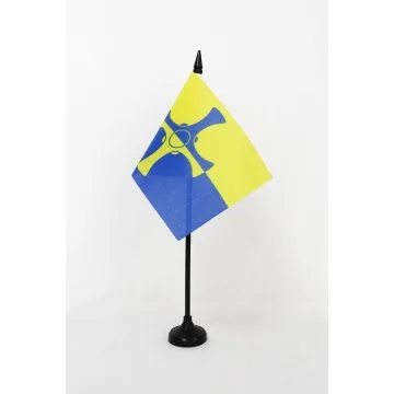DRAPEAU DE TABLE COMTÉ DE DURHAM 15x10cm - PETIT DRAPEAUX DE BUREAU COUNTY OF DURHAM - ANGLETERRE 10 x 15 cm