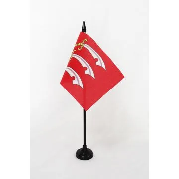 DRAPEAU DE TABLE COMTÉ DE ESSEX 15x10cm - PETIT DRAPEAUX DE BUREAU COUNTY OF ESSEX - ANGLETERRE 10 x 15 cm