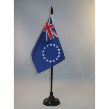 DRAPEAU DE TABLE ILES COOK 15x10cm - PETIT DRAPEAUX DE BUREAU DES ILES COOK 10 x 15 cm