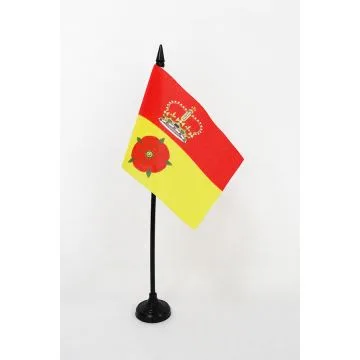 DRAPEAU DE TABLE COMTÉ DE HAMPSHIRE 15x10cm - PETIT DRAPEAUX DE BUREAU COUNTY OF HANTS. - ANGLETERRE 10 x 15 cm