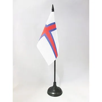 DRAPEAU DE TABLE ILES FÉROÉ 15x10cm - PETIT DRAPEAUX DE BUREAU FÉROÏEN 10 x 15 cm