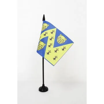 DRAPEAU DE TABLE COMTÉ DE SHROPSHIRE 15x10cm - PETIT DRAPEAUX DE BUREAU COUNTY OF SALOP - ANGLETERRE 10 x 15 cm