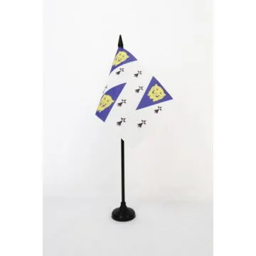 DRAPEAU DE TABLE COMTÉ DE SHROPSHIRE ANCIEN 15x10cm - PETIT DRAPEAUX DE BUREAU COUNTY OF SALOP - ANGLETERRE 10 x 15 cm