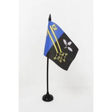 DRAPEAU DE TABLE COMTÉ DE SURREY 15x10cm - PETIT DRAPEAUX DE BUREAU COUNTY OF SURREY - ANGLETERRE 10 x 15 cm