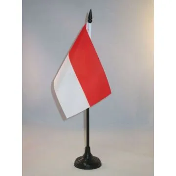 DRAPEAU DE TABLE INDONÉSIE 15x10cm - PETIT DRAPEAUX DE BUREAU INDONÉSIEN 10 x 15 cm