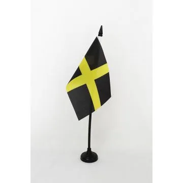 DRAPEAU DE TABLE SAINT DAVID 15x10cm - PETIT DRAPEAUX DE BUREAU SAINT DAVID\'S DAY - PAYS DE GALLES 10 x 15 cm