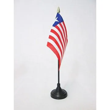 DRAPEAU DE TABLE LIBÍ?RIA 15x10cm - PETIT DRAPEAUX DE BUREAU LIBÍ?RIEN 10 x 15 cm pointe dorée