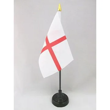 DRAPEAU DE TABLE ANGLETERRE 15x10cm - PETIT DRAPEAUX DE BUREAU ANGLAIS 10 x 15 cm pointe dorée
