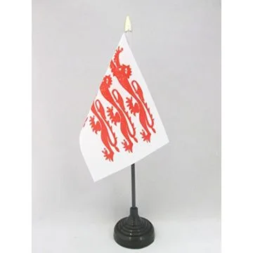 DRAPEAU DE TABLE COMTÉ DE BERKSHIRE 15x10cm - PETIT DRAPEAUX DE BUREAU COUNTY OF BERKS. - ANGLETERRE 10 x 15 cm pointe dorée