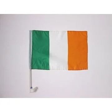 Drapeau de voiture IRLANDE 45x30cm - Carflag IRLANDAIS 30 x 45 cm
