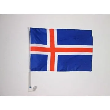 Drapeau de voiture ISLANDE 45x30cm - Carflag ISLANDAIS 30 x 45 cm