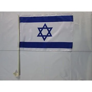 Drapeau de voiture ISRAËL 45x30cm - Carflag ISRAÉLIEN 30 x 45 cm