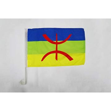 Drapeau de voiture Kabylie 45x30cm - Carflag kabyle - Algérie berbère 30 x 45 cm