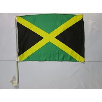 Drapeau de voiture JAMAÏQUE 45x30cm - Carflag JAMAÏCAIN 30 x 45 cm