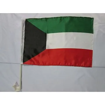 Drapeau de voiture KOWEÏT 45x30cm - Carflag KOWEÏTIEN 30 x 45 cm