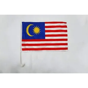 Drapeau de voiture Malaisie 45x30cm - Carflag malaisien 30 x 45 cm
