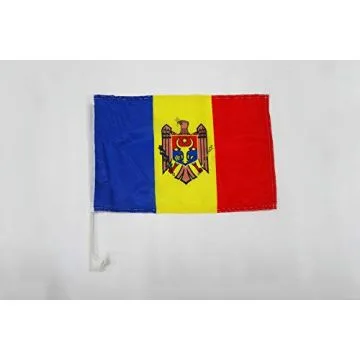 Drapeau de voiture Moldavie 45x30cm - Carflag moldave 30 x 45 cm
