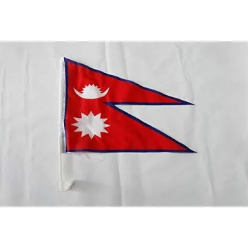 Drapeau de voiture Népal 45x30cm - Carflag népalais 30 x 45 cm