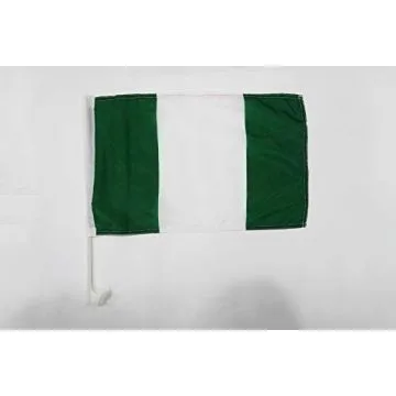 Drapeau de voiture Nigéria 45x30cm - Carflag nigérian 30 x 45 cm