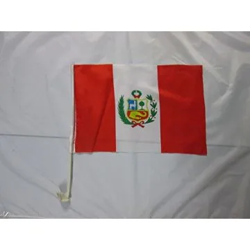 Drapeau de voiture PÉROU 45x30cm - Carflag PÉRUVIEN 30 x 45 cm