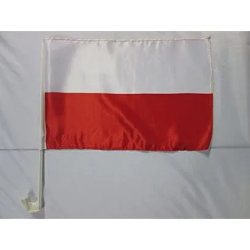 Drapeau de voiture POLOGNE 45x30cm - Carflag POLONAIS 30 x 45 cm