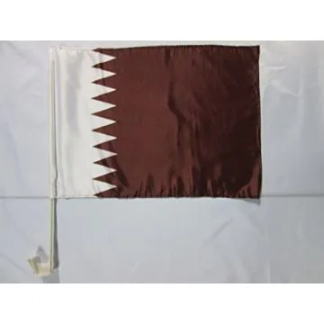 Drapeau de voiture QATAR 45x30cm - Carflag QATARIEN 30 x 45 cm