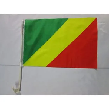 Drapeau de voiture RÉPUBLIQUE DU CONGO 45x30cm - Carflag CONGOLAIS 30 x 45 cm