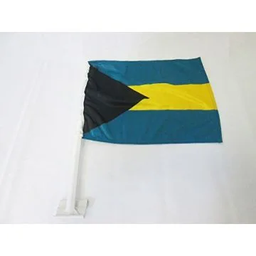 Drapeau de voiture BAHAMAS 45x30cm en maille bloquée - Carflag BAHAMÍ?EN 30 x 45 cm