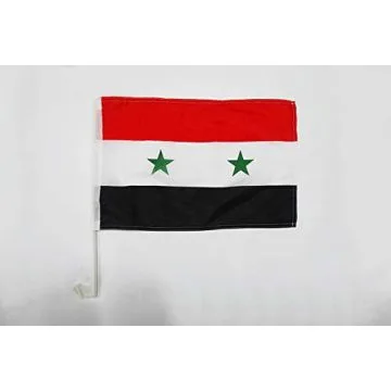 Drapeau de voiture Syrie 45x30cm - Carflag syrien 30 x 45 cm