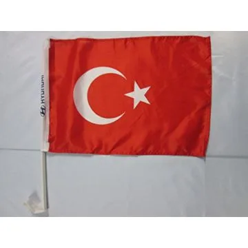 Drapeau de voiture TURQUIE 45x30cm - Carflag TURC 30 x 45 cm